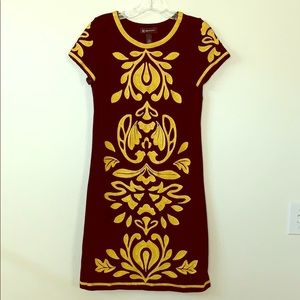 INC Embroidered Black Dress